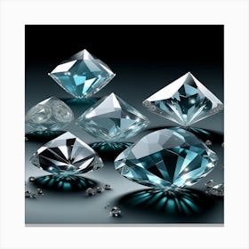 Blue Diamonds Canvas Print