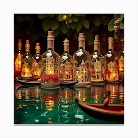 Venice In Bottles 12 Canvas Print