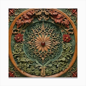 Carved Wood Panel 1 Canvas Print