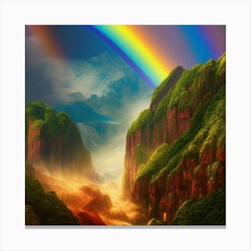 Rainbow In The Mountains Canvas Print