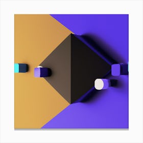 Abstract Geometric Cubes Canvas Print