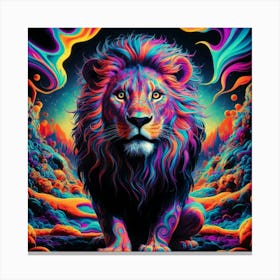 Psychedelic Lion 2 Canvas Print