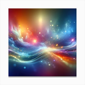 An Abstract Image Featuring An Imaginary Background With A Glowing Effect Canvas Print
