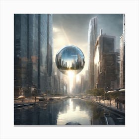 Futuristic City 112 Canvas Print