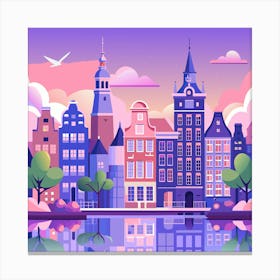 Amsterdam Cityscape Canvas Print