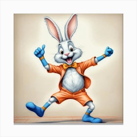 Bunny Cartoon Canvas Print