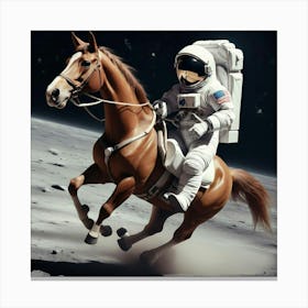 Astronaut On Horseback Canvas Print