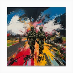 'Two Soldiers' Canvas Print