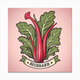 Rhubarb As A Logo (46) Canvas Print