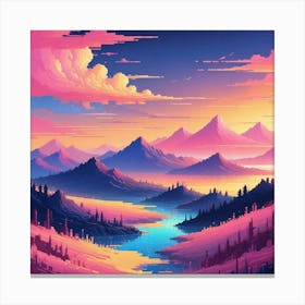 Pixel Art Canvas Print