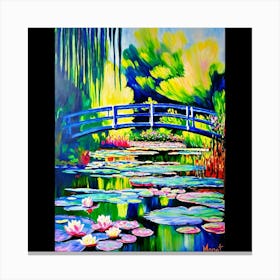 Water Lily Bridge 5 Canvas Print