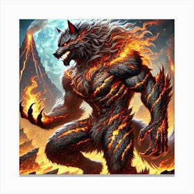 Ronan Ashheart Wolf Transformation Canvas Print