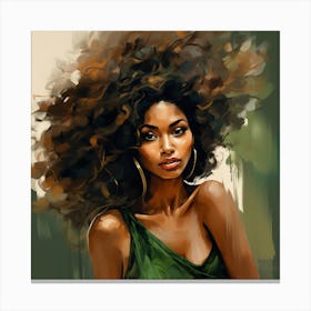 Afro Girl 58 Canvas Print