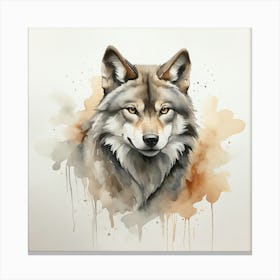 Default Create A Simple Watercolor Of A Wolf Using Neutral And 3 (1) Canvas Print