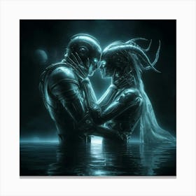 Robot Lovers 2 Canvas Print