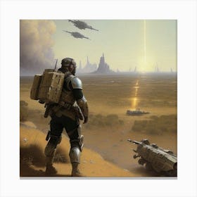 Cyborg Survivor Canvas Print