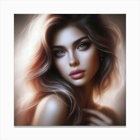 Portrait Of Beautiful Woman Canvas Print