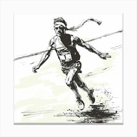 Jogging Man Canvas Print