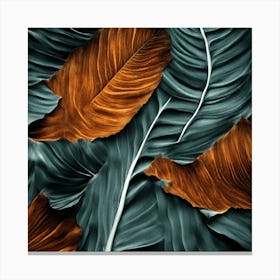 Abstract Tropical Leaves Canvas Print