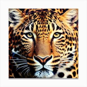 Leopard Face Wallpaper Canvas Print