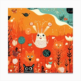 Playful And Whimsical A Pattern Featuring Whimsical Creatures Playful Patterns And A Touch Of Mag 136562514 (5) Canvas Print