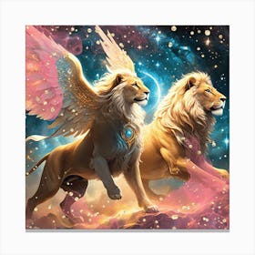 On Lion Wings Canvas Print