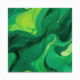 Default Green Abstract Art 3 Canvas Print