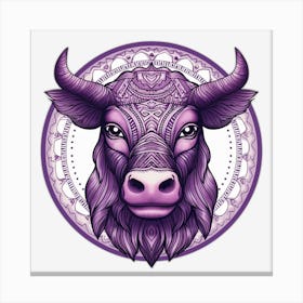 Purple Bull Canvas Print