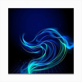 Abstract Blue Smoke Background Lienzo