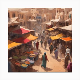 Egyptian Market Canvas Print