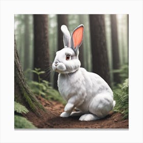 Rabbit In The Woods 6 Canvas Print