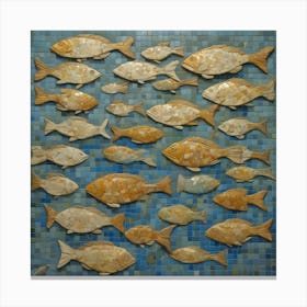 A flock of fish Canvas Print
