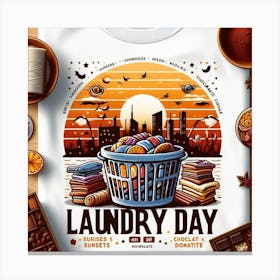 Laundry day and laundry basket 1 Canvas Print