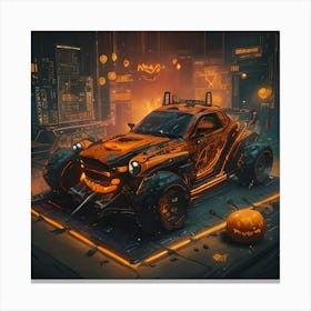 Pumpkin Car (Cyberpunk18) Canvas Print