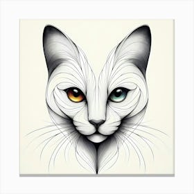 Creative Feline Cat Artwork 108 Canvas Print