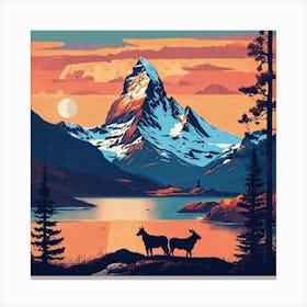 Mountains Of Switzerland Canvas Print