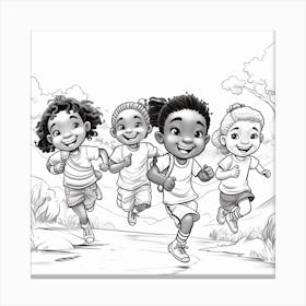 Children Running Canvas Print