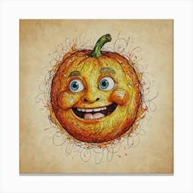 Pumpkin Face 6 Canvas Print