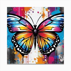 Butterfly Splatter 3 Canvas Print