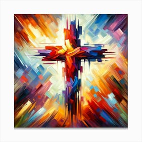 Abstract Cross Of Christ Canvas Print
