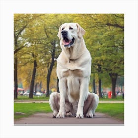 Labrador Retriever In The Park Canvas Print