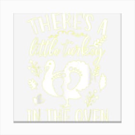 Thanksgiving Pregnancy Announcement Turkey Baby Reveal Canvas Print