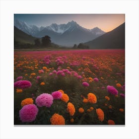 Flowers In The Mountains 2 Canvas Print