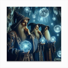 Wizards thinking on the universe Canvas Print