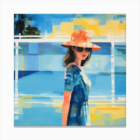 Woman In A Hat 15 Canvas Print