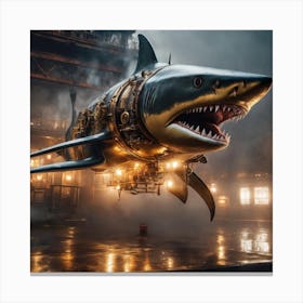 Steampunk Shark 2 Canvas Print