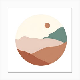 Landscape In A Circle Canvas Print