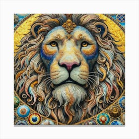 Lion Of The Zodiac 1 Canvas Print