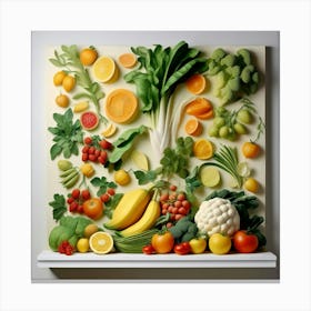 A wonderful assortment of fruits and vegetables 5 Canvas Print