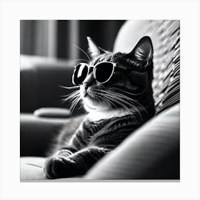 Cat In Sunglasses 3 Canvas Print